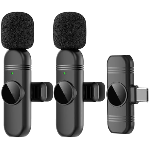 Smart Saver 2 Pack Professional Wireless Lavalier Microphone for iPhone iPad(iPhone 14 and Below), Plug-Play Clip on Mic for YouTube, Recording, Vlog, Facebook Live - Image 1