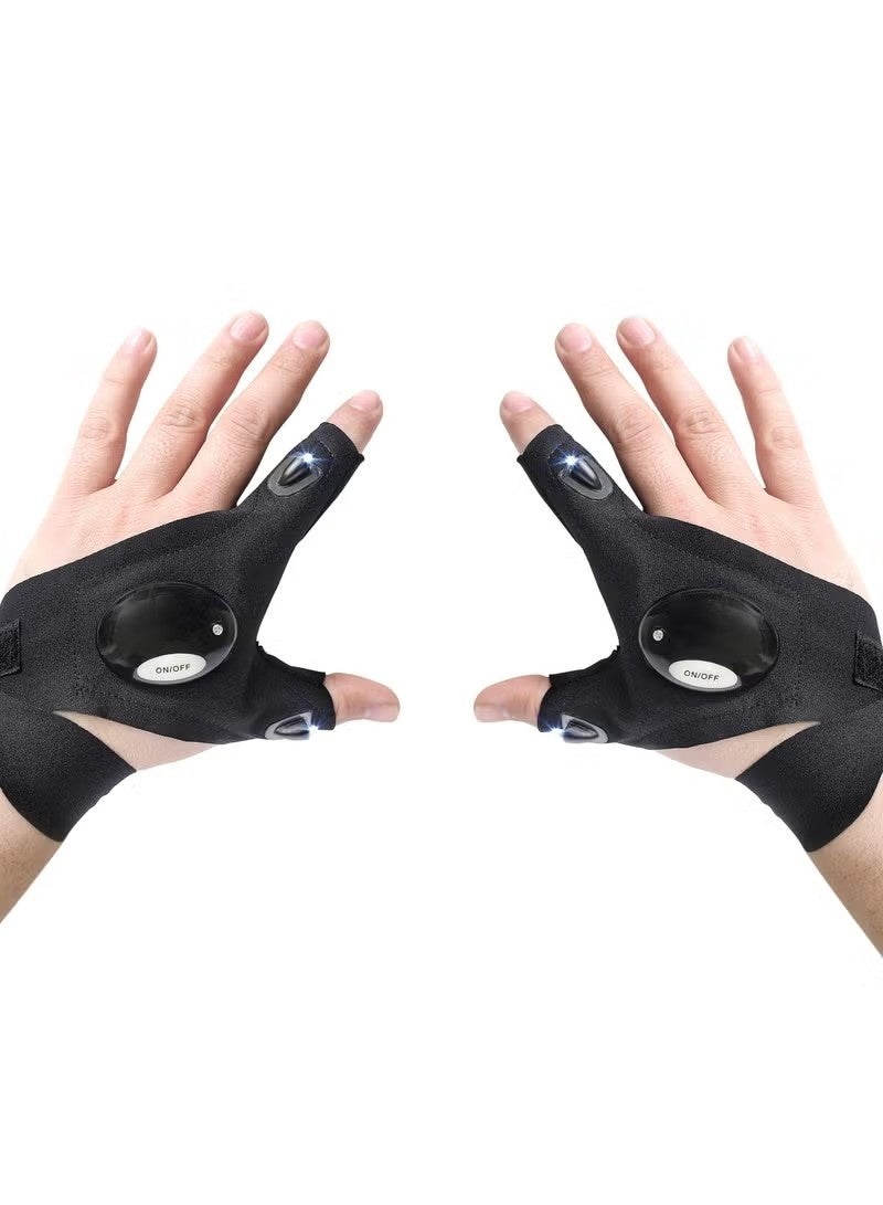 Uliova LED Flashlight Gloves, Flexible Hands-Free Lighting Gloves for Night Work, Repair, Outdoor & Night Reading - Image 1