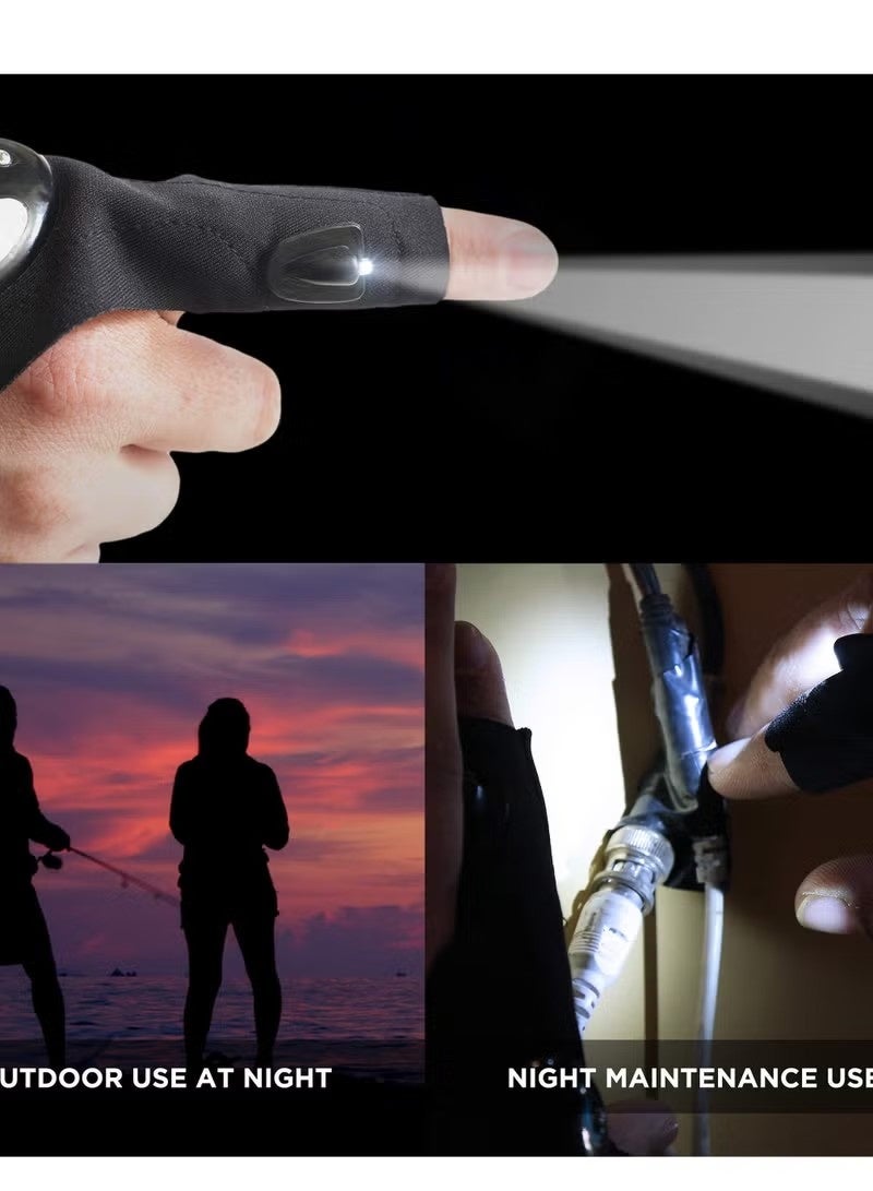 Uliova LED Flashlight Gloves, Flexible Hands-Free Lighting Gloves for Night Work, Repair, Outdoor & Night Reading - Image 3