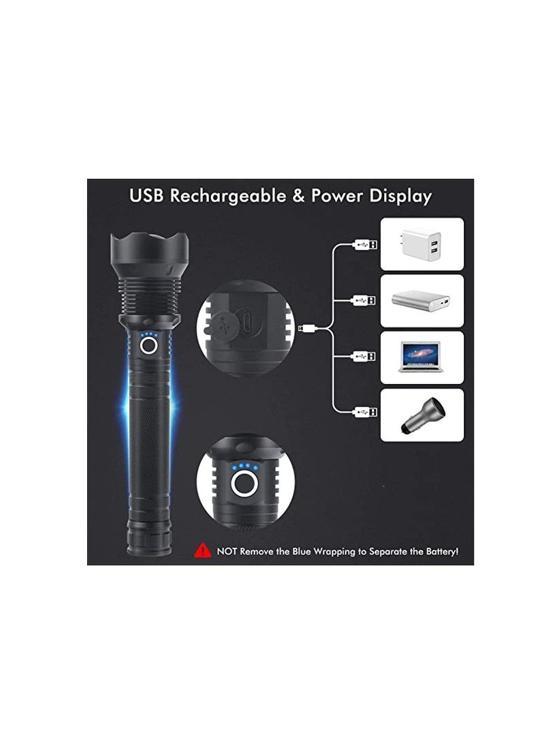 Rechargeable LED flashlight, advanced LED flashlight. With power level display indicator, rechargeable - Image 2