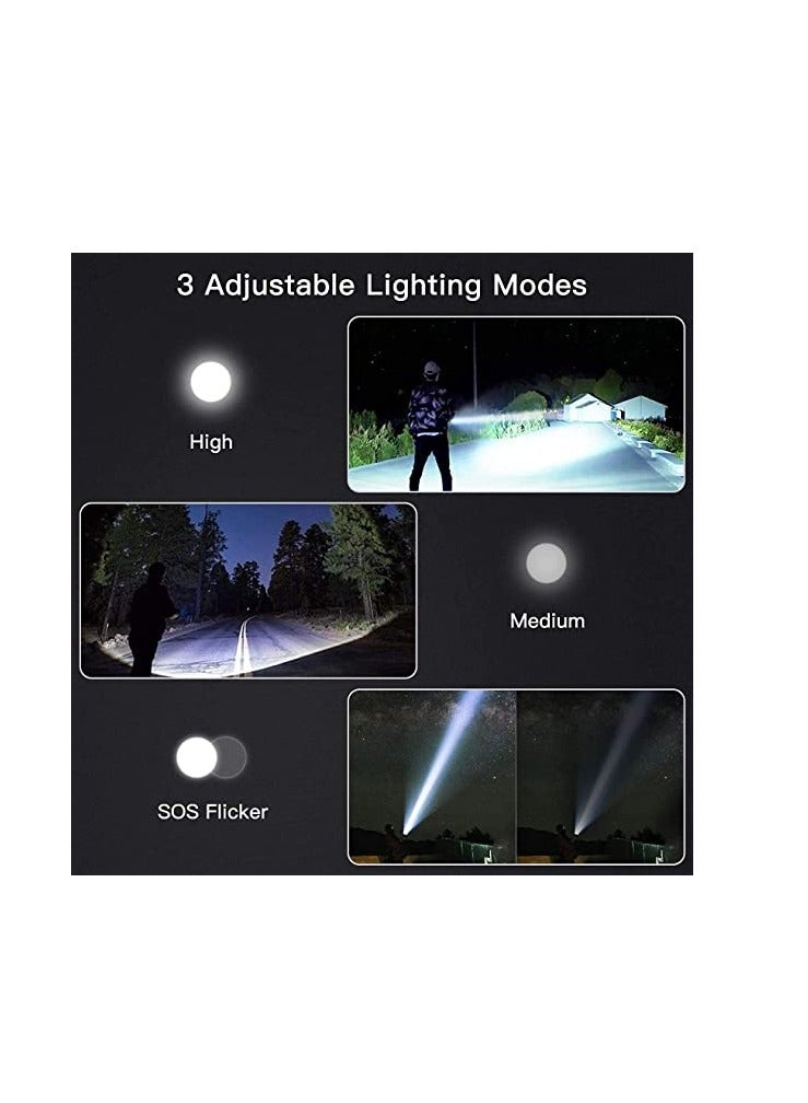 Rechargeable LED flashlight, advanced LED flashlight. With power level display indicator, rechargeable - Image 3