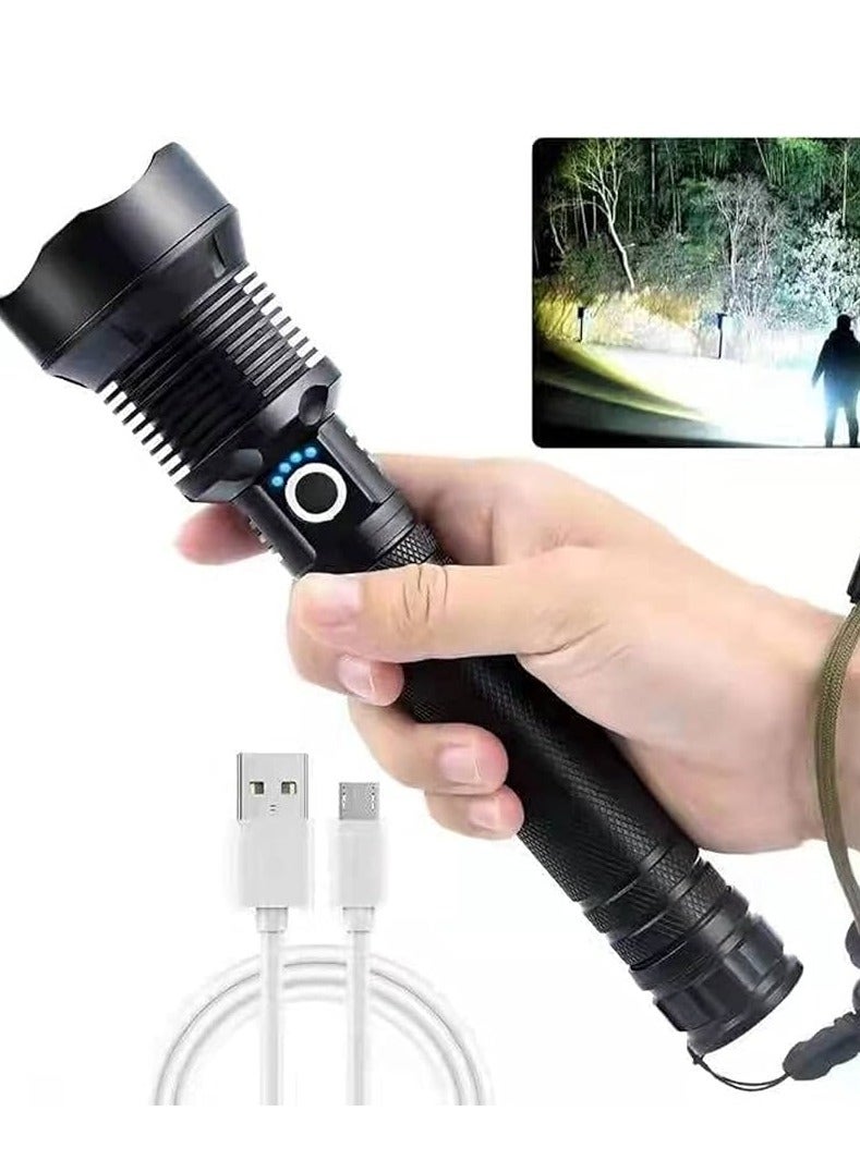 Rechargeable LED flashlight, advanced LED flashlight. With power level display indicator, rechargeable - Image 1