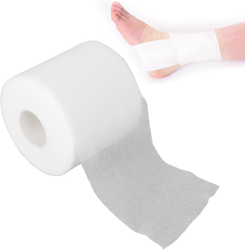 klarako Foam Underwrap Bandage, Athletic Foam Tape Sports Pre Wrap Athletic Tape, Athletic Tape Elastic Underwrap for Ankles Wrists Hands and Knees(White) - Image 1
