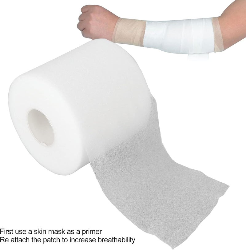 klarako Foam Underwrap Bandage, Athletic Foam Tape Sports Pre Wrap Athletic Tape, Athletic Tape Elastic Underwrap for Ankles Wrists Hands and Knees(White) - Image 2