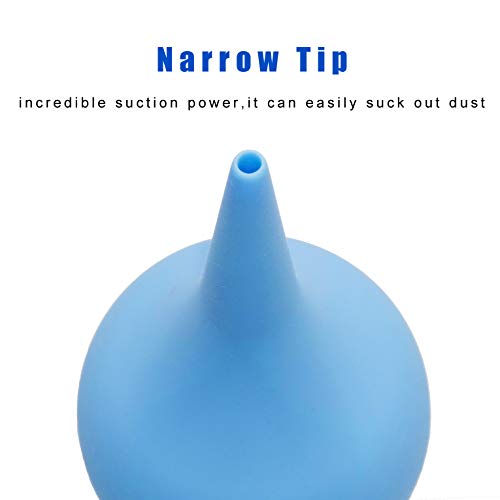 JIESI Rubber Suction Ear Syringe,90ml Hand Bulb Syringe Ear Washing Squeeze Bulb-Blue - Image 3