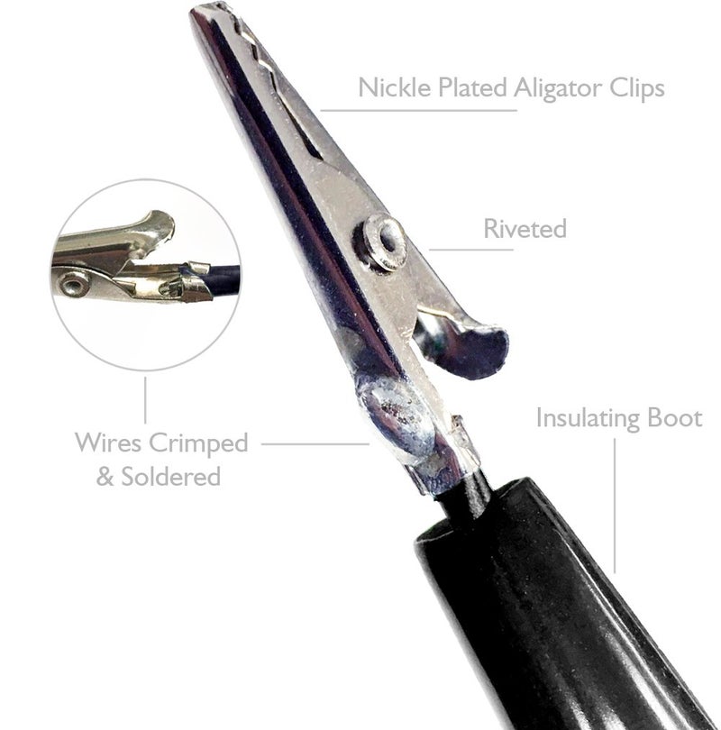 Elenco Electronics TL-16 Banana to Large Alligator Test Lead Set - Image 2