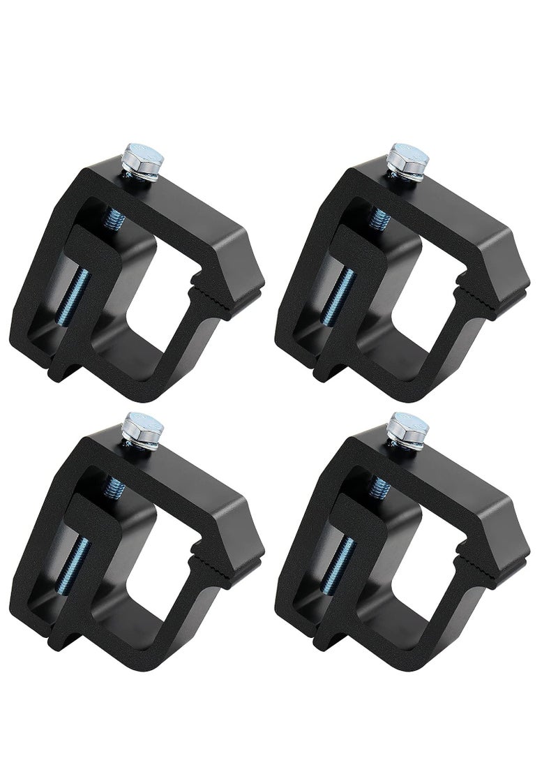 SYOSI 4 PCS Mounting Clamps Ladder Rack Clamps Truck Cap Topper Camper Shell, for CHEVY Silverado Sierra 1500/2500/3500; DODGE, Ram 1500/2500/3500, F150 F250, MITSUBISHI, TOYOTA(Black)  - Image 1