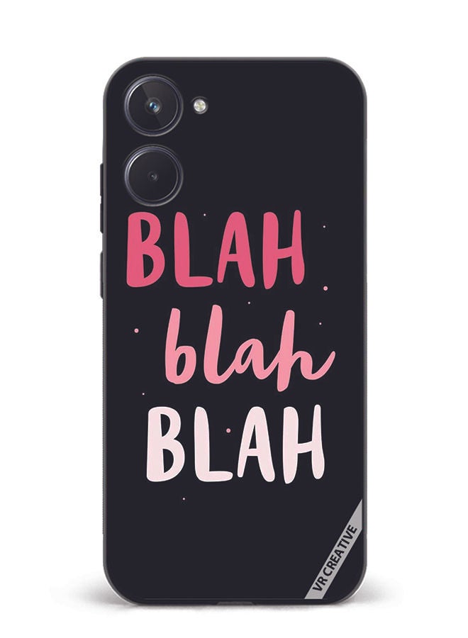 VR CREATIVE Protective Case Cover For Realme 10 Blah Blah Blah Design Multicolour - Image 1
