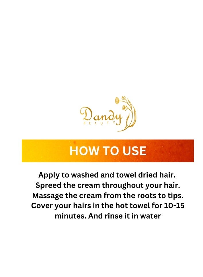 Dandy Beauty Hair Mask HONEY & MILK 1000g Deep Conditioning and Repair Treatment for Smooth, Hydrated Hair, Complete hair recovery - Image 3