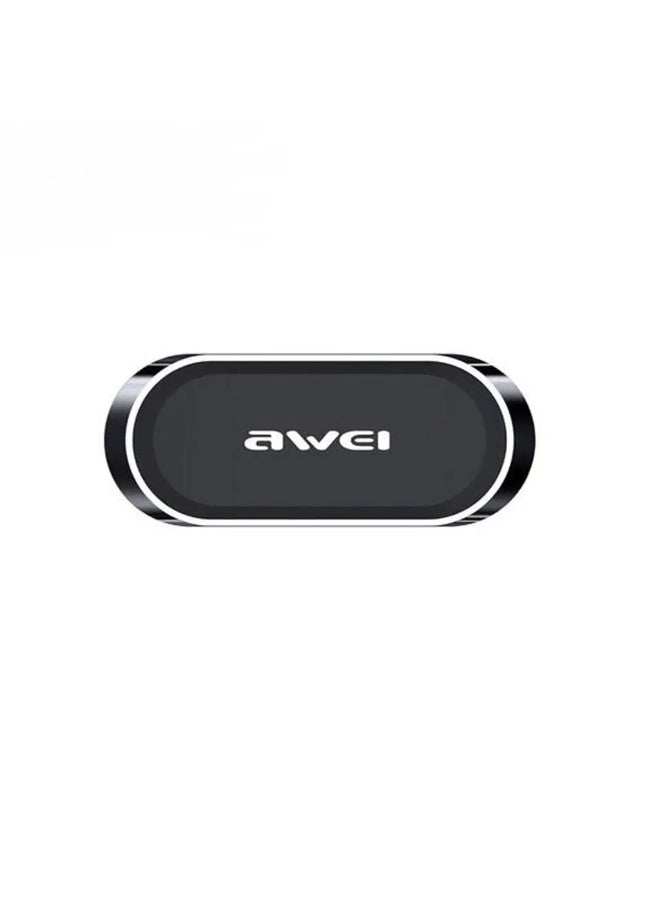 Awei Magnetic Mini Car Holder, Metal Grey - X20 - Image 2