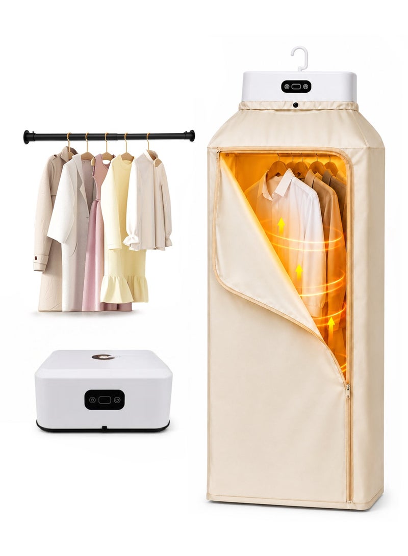 Toshionics Portable Foldable Dryer Machine with Heating Drying Bag, Compact Indoor Laundry Dryer for Delicate Clothes, Low Noise Portable Hanger Dryer with Smart Timer, Energy Efficient Electric Garment Drying Rack & Multifunctional Closet Dryer Machine for Baby Clothes and Fabric Care - Image 1