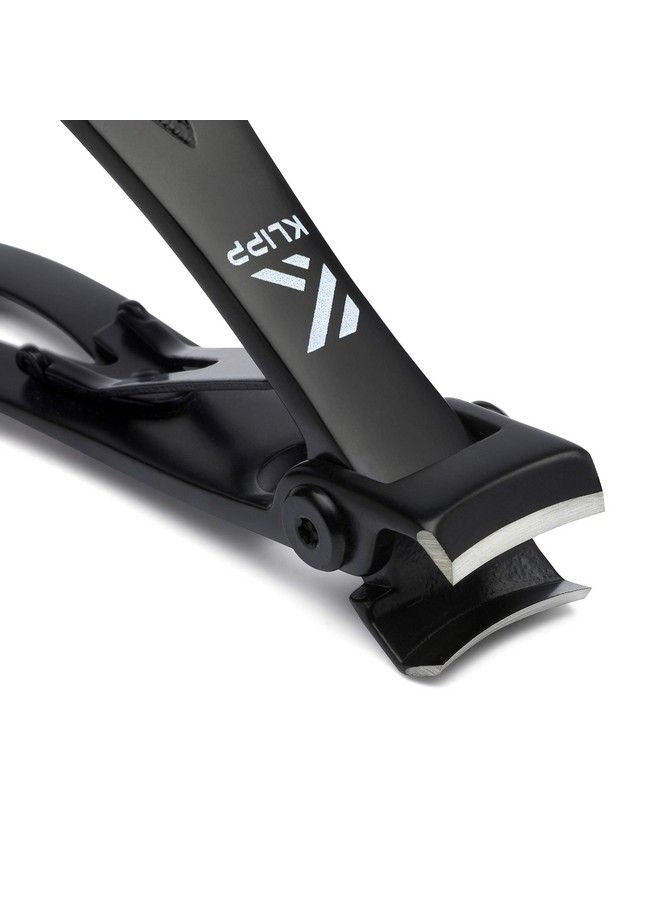 KLIPP Nail Clippers For Thick Nails Klipp 15 Mm Wide Jaw Thick Fingernail And Toenail Cutter With Curved Stainlesssteel Blades And Black Vacuum Coating Podiatry Tool For Manicure Pedicure Toe Nail Care - Image 2