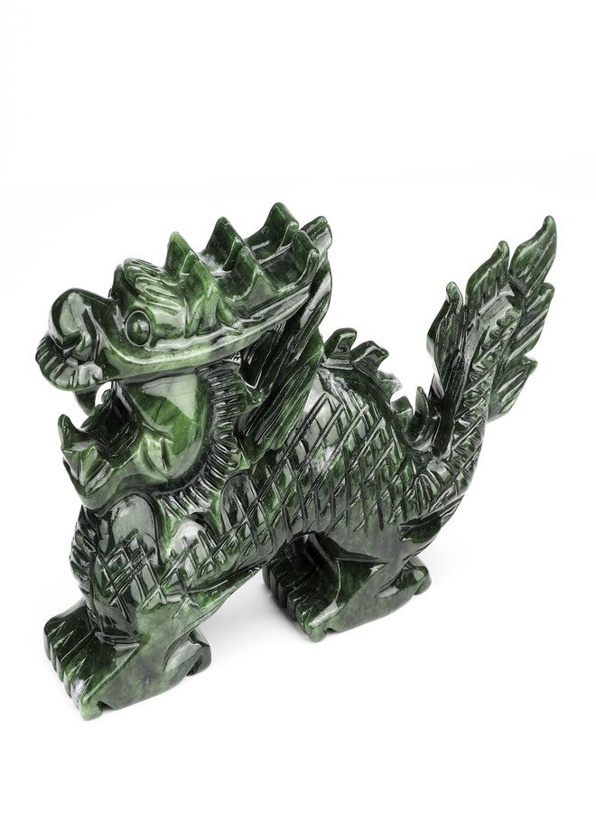 gemshan Dragon Jade Statue Gift - 5.3 Inch Chinese Zodiac Sculpture, Feng Shui Art Piece for Shelf Display - Image 1