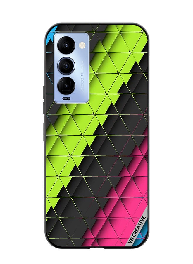 VR CREATIVE Protective Case Cover For Tecno Camon 18/18 P Pattern Design Multicolour - Image 1