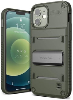 VRS Design Quick Stand for iPhone 12 / 12 PRO Case Cover with Kickstand - Green  - Image 1
