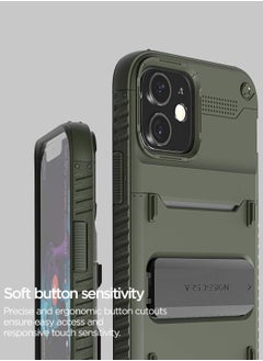 VRS Design Quick Stand for iPhone 12 / 12 PRO Case Cover with Kickstand - Green  - Image 3