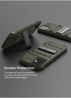 VRS Design Quick Stand for iPhone 12 / 12 PRO Case Cover with Kickstand - Green  - Image 5