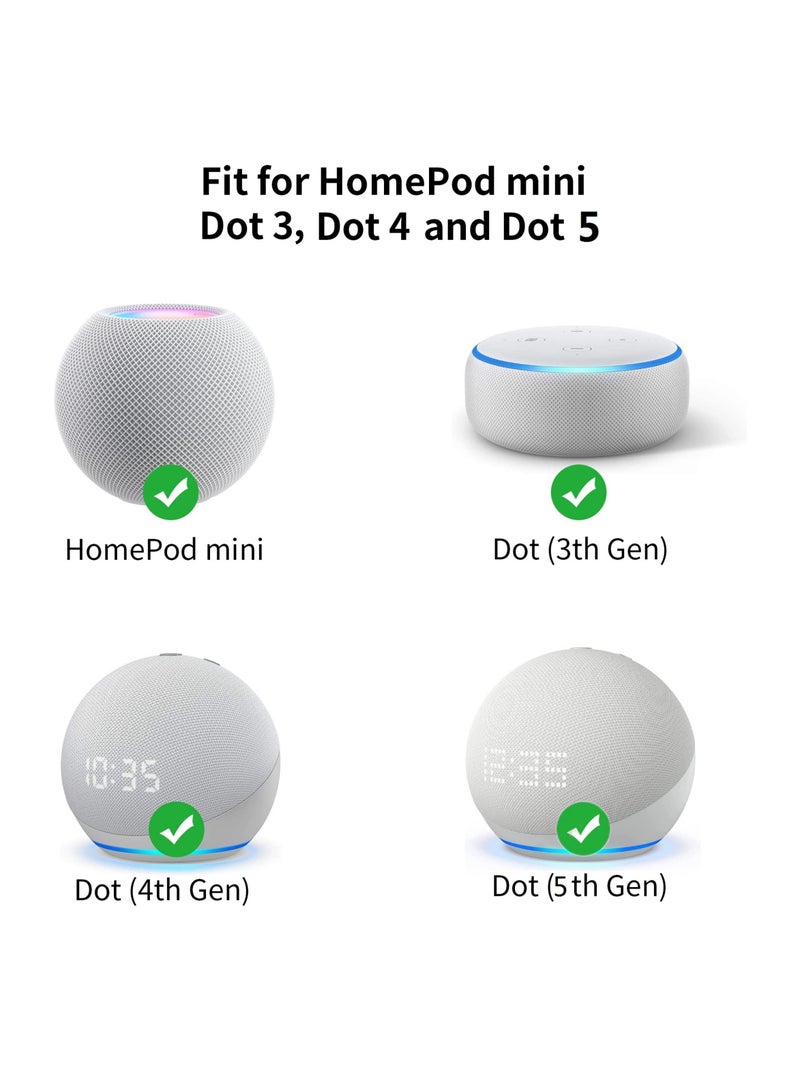 All New 4th Gen Acrylic Holder for Dot4/5, Smart Speaker Stand, Space Saving Solution Bracket Shelf Compatible with Dot5  Dot4 - A transparent and elegant bracket - Image 2