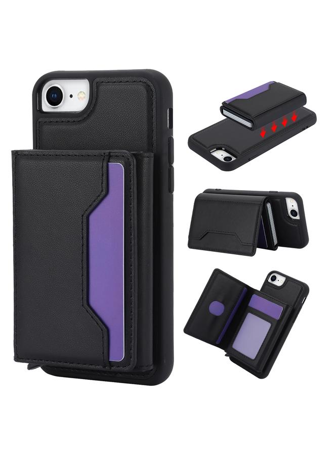 اس-توب جراب هاتف جلدي مضاد للسرقة وقابل للفصل مع بطاقة RFID لهاتف iPhone SE 2022 / 2020 / 8 / 7 - Image 1