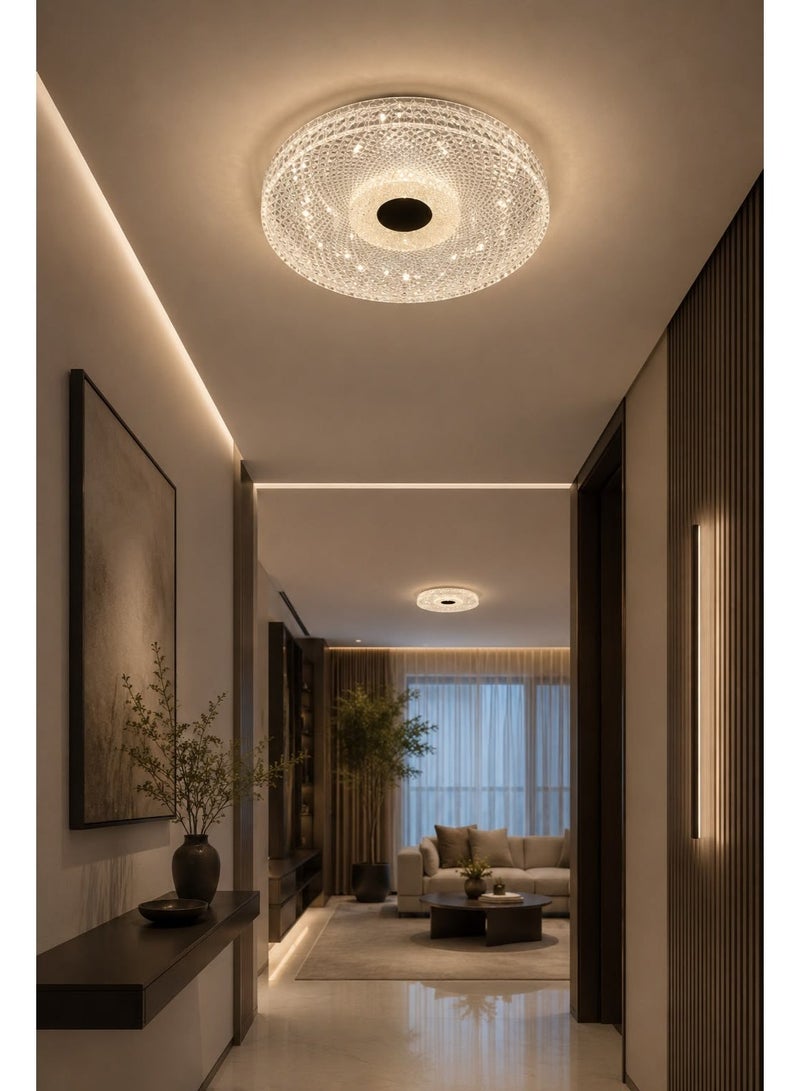 لامبارا مصباح سقف (بلافون) ليد مودرن، مقاس 40 سم، قوة 60 واط، تصميم عصري هندسي – إضاءة فاخرة للمنازل والمكاتب - Image 2