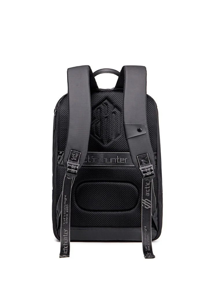 ARCTIC HUNTER Laptop Backpack for Unisex upto 12L fit 15.6 Inch Laptop Travel Backpack with 10.9 Inch Ipad EVA Compartment Polyester Expandable Backpack 2 Pocket Water Resistant Backpack B00529 Black