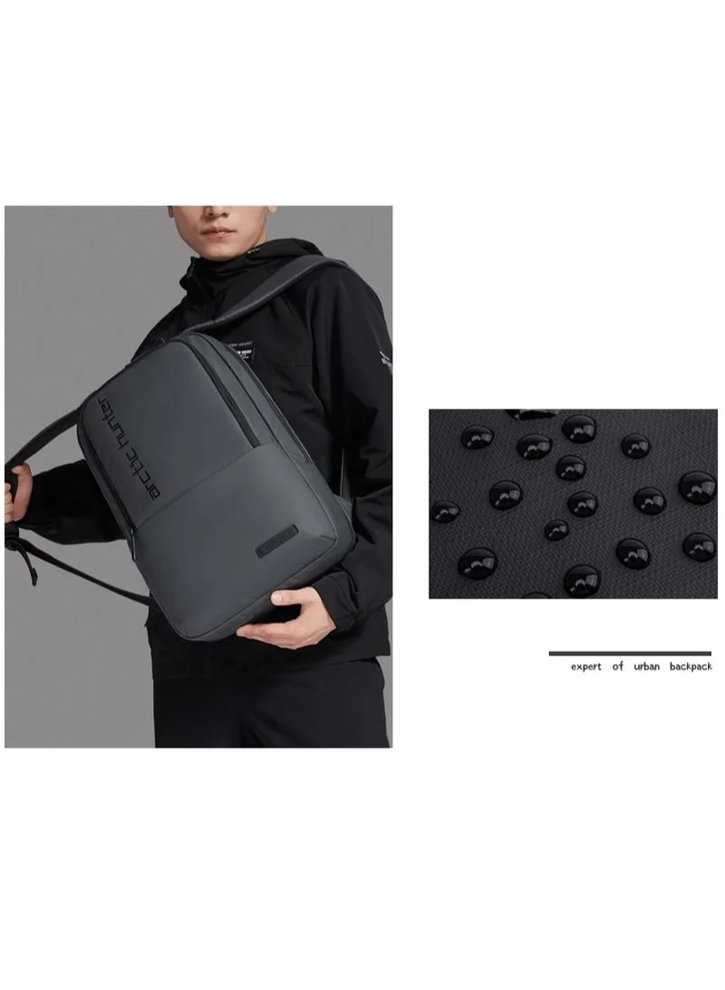 ARCTIC HUNTER Laptop Backpack for Unisex upto 12L fit 15.6 Inch Laptop Travel Backpack with 10.9 Inch Ipad EVA Compartment Polyester Expandable Backpack 2 Pocket Water Resistant Backpack B00529 Black