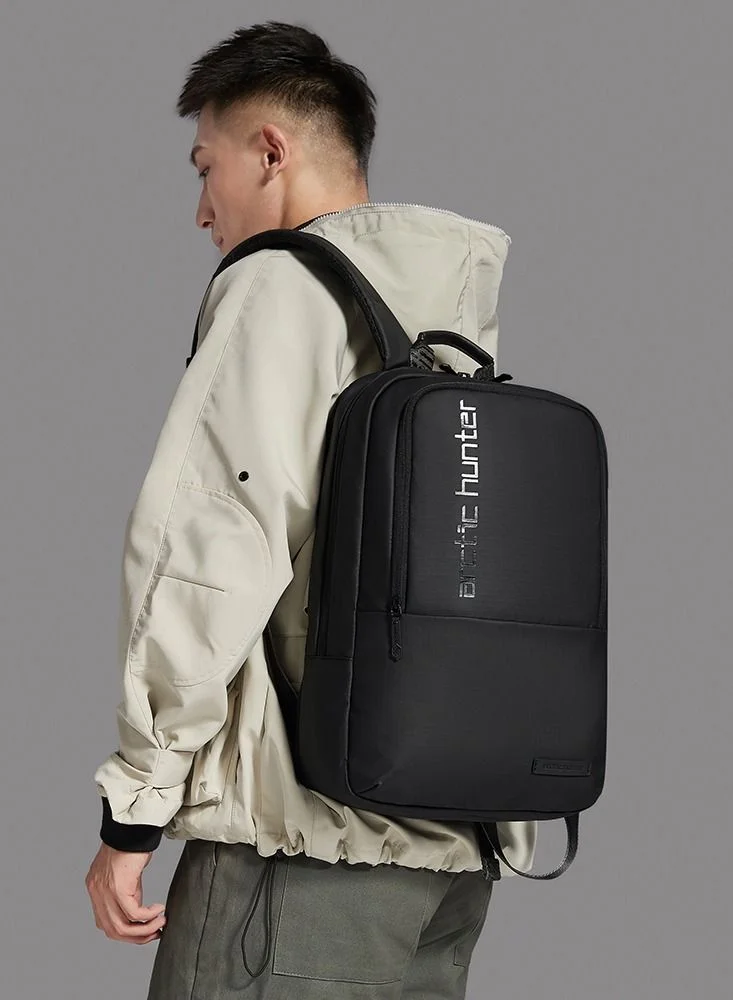 ARCTIC HUNTER Laptop Backpack for Unisex upto 12L fit 15.6 Inch Laptop Travel Backpack with 10.9 Inch Ipad EVA Compartment Polyester Expandable Backpack 2 Pocket Water Resistant Backpack B00529 Black
