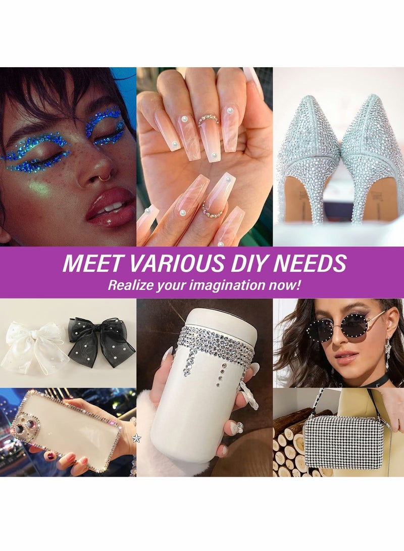 Colorful Bindi Dots & Face Gems - 4 Sheets of Stick-On Crystals for Eye & Forehead, Perfect for Makeup, Parties & Festivals, Nail Art Decoration - Image 4