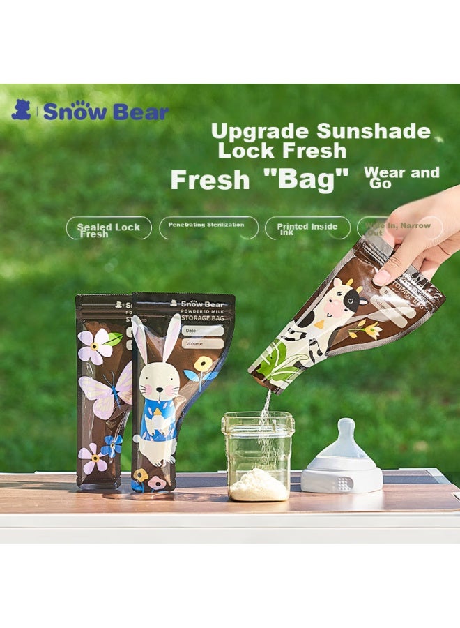Snow Bear Snowbear Baby Formula Pouches, Portable Light-proof Milk Powder Bags For Infants, 30 Pieces, 8822 - Image 1