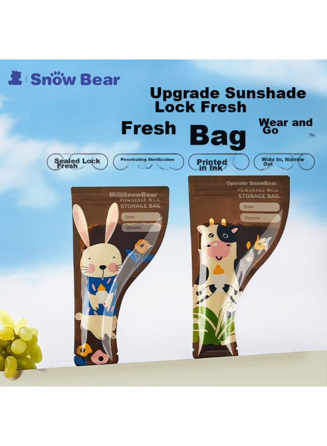 Snow Bear Snowbear Baby Formula Pouches, Portable Light-proof Milk Powder Bags For Infants, 30 Pieces, 8822 - Image 5