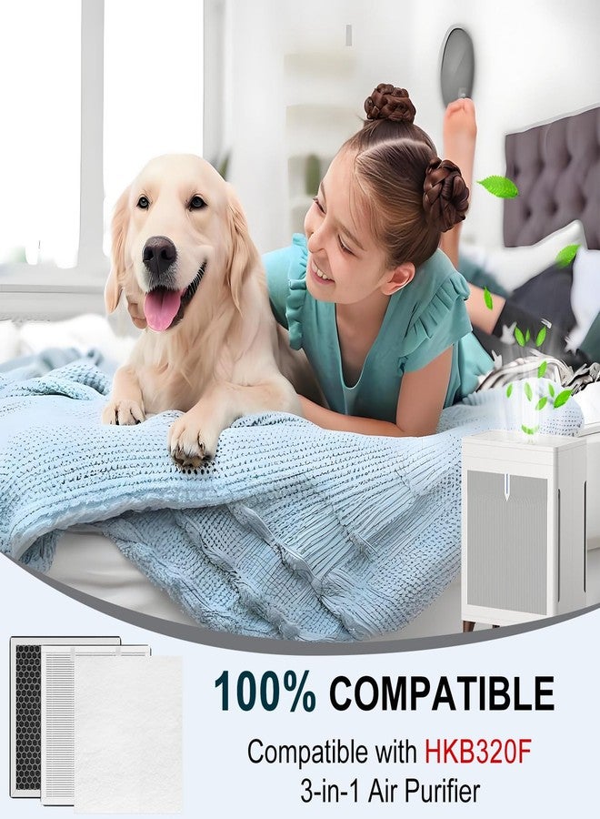 Molgoc Replacement filter for Air Purifier,Compatible with MOOKA HKB320F Air Purifier,H13 True HEPA,4Pack. - Image 5