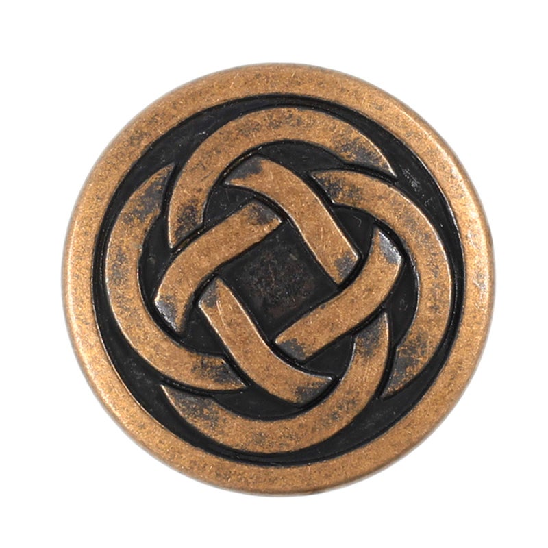 Bezelry 12 Pieces Tiny Celtic Knot Metal Shank Buttons 20mm 34 inch Antique Brass