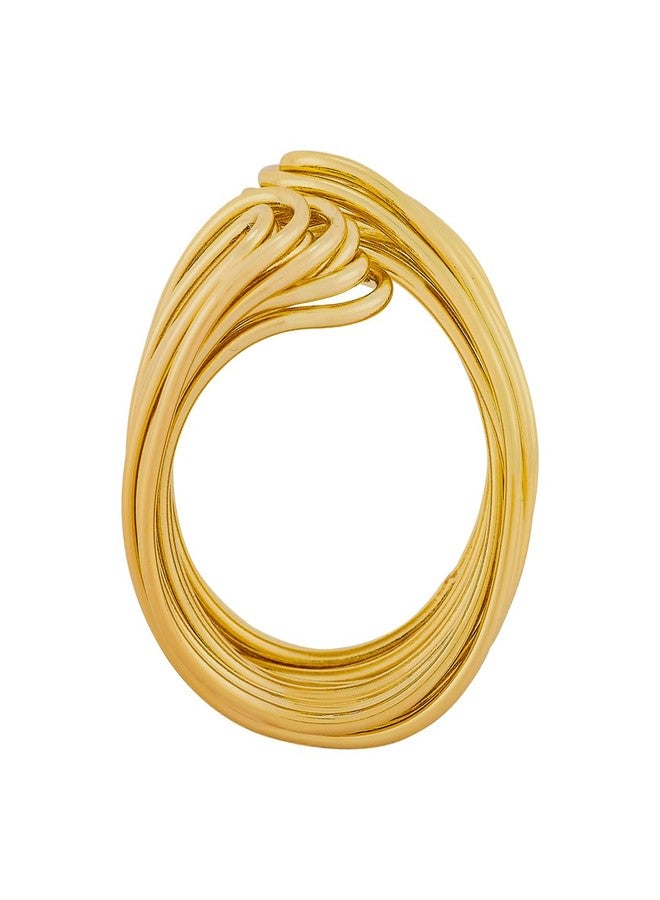 KUSHAL'S Fashion Jewellery Gold Polished Copper Trendy Zircon Finger ring, Best for Casual Wear & Special Occasion - 455178 - Image 1