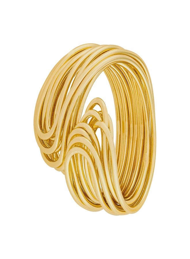 KUSHAL'S Fashion Jewellery Gold Polished Copper Trendy Zircon Finger ring, Best for Casual Wear & Special Occasion - 455178 - Image 3