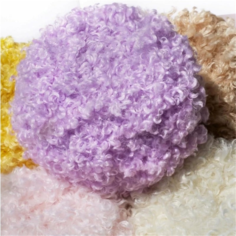 1PCS 50g Soft Imitation Teddy Curly Velvet Yarn Imitation Fur Yarn Knitting Crochet Thread DIY Doll Animal Clothes Scarf Material Yarn for Crocheting(19-1PC) - Image 4