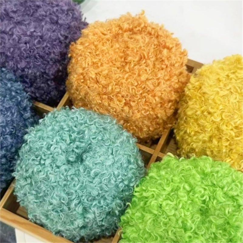 1PCS 50g Soft Imitation Teddy Curly Velvet Yarn Imitation Fur Yarn Knitting Crochet Thread DIY Doll Animal Clothes Scarf Material Yarn for Crocheting(19-1PC) - Image 2