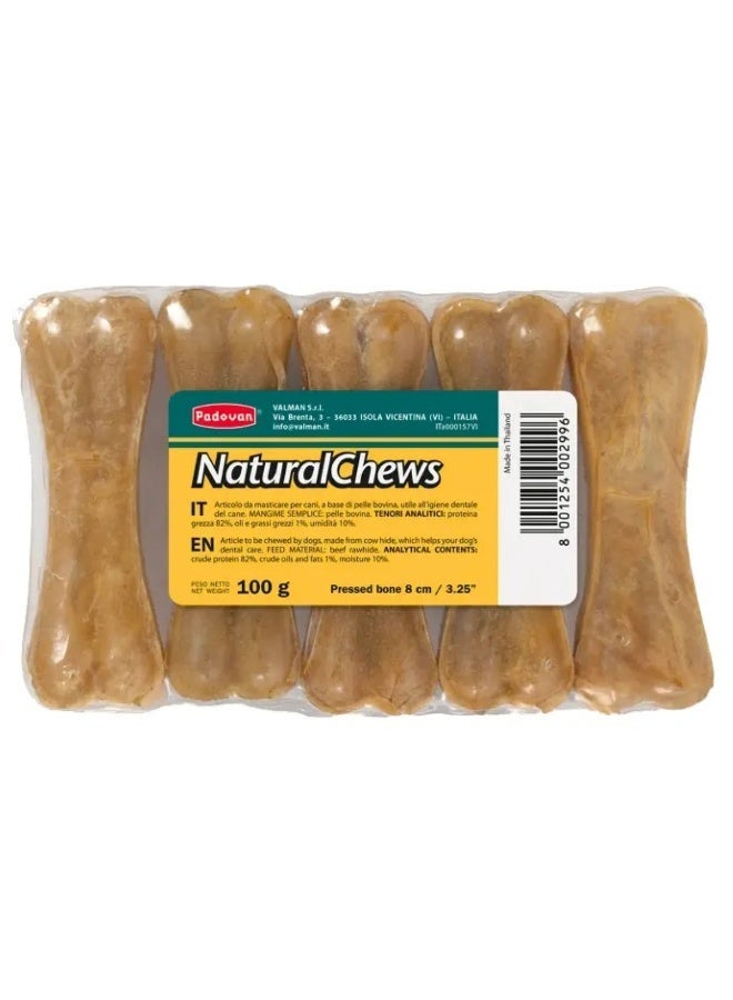 Padovan Natural Chews Bone[Weight - 100g, Count - 5, Size - 8cm] - Image 1