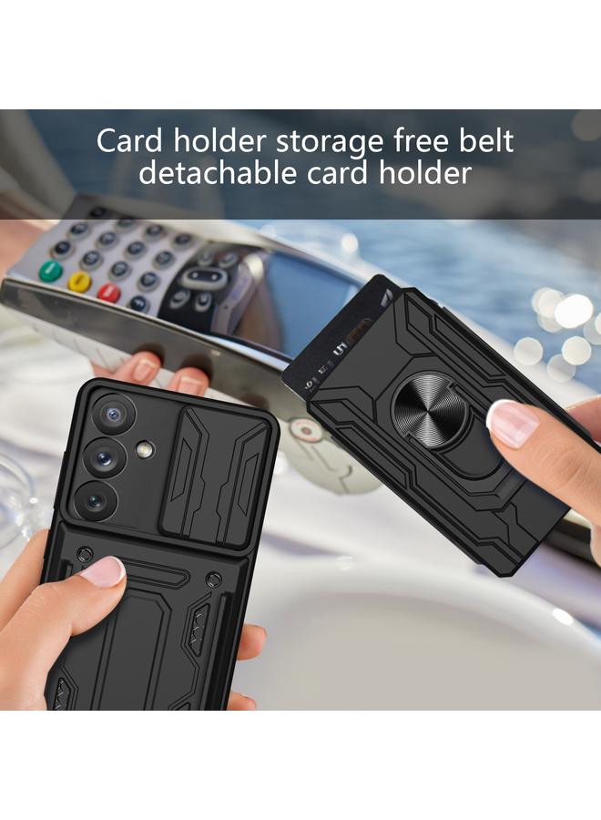 اس-توب جراب لهاتف Samsung Galaxy A34 5G، جراب هاتف منزلق مزود بدرع كاميرا وبطاقة - Image 4