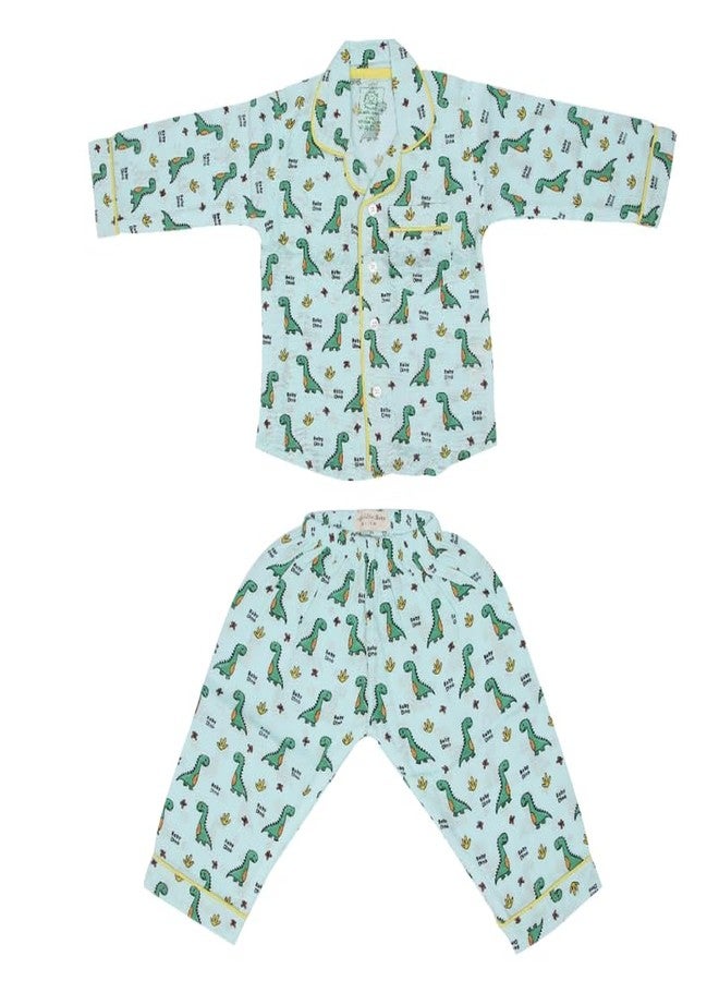 A toddler thing 100% Organic Muslin Sleepsuit | Full Sleeves Dress | Night Suit for Boys & Girls | Top & Pants | Sleepwear Baby Products | Night Wear Rompers | 2-3y | Rainbow Carrot and Friends - Image 2