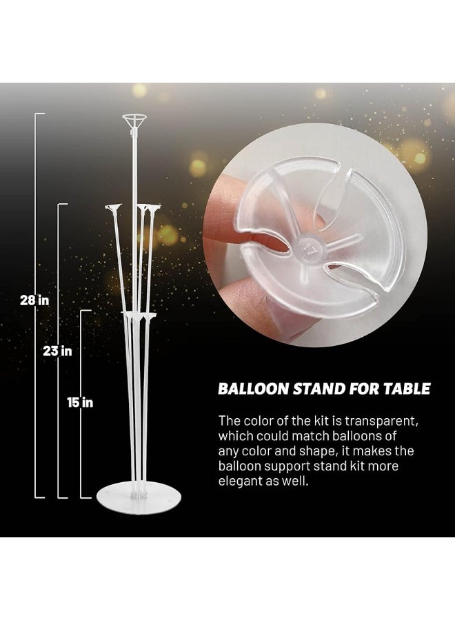 JOYYPOP 4 Sets Balloon Stand Kit For Table, Balloon Sticks with Base Birthday Graduation Party Decorations Wedding - Image 1