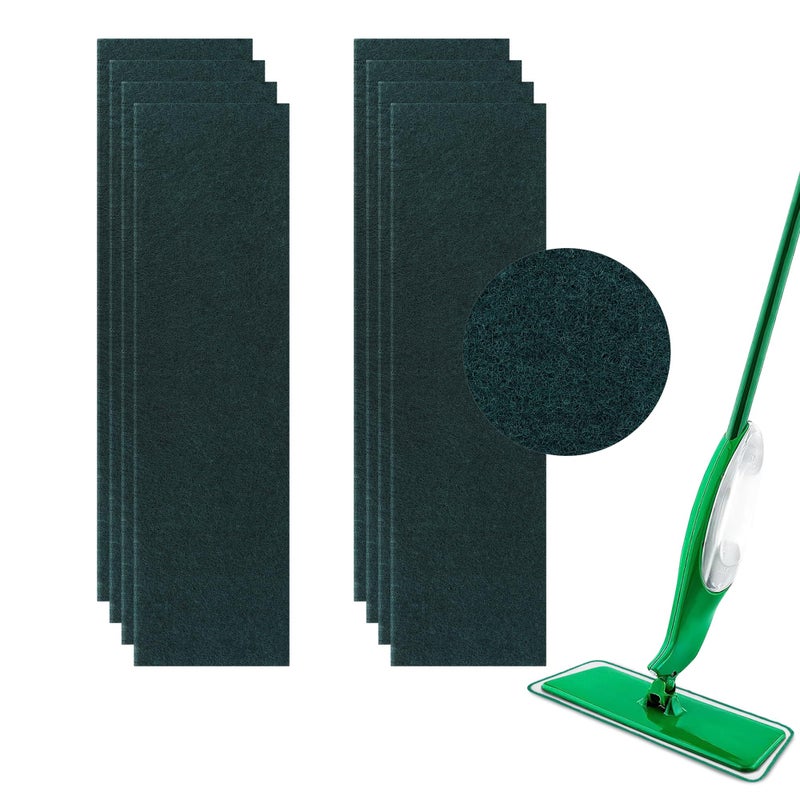 GreeSuit 18in Reusable Scrub Mop Pads: 8 Pack Washable and Scrubbing Replacement Pads Compatible with Bona, Rubbermaid and Libman Microfiber Mops - Image 1