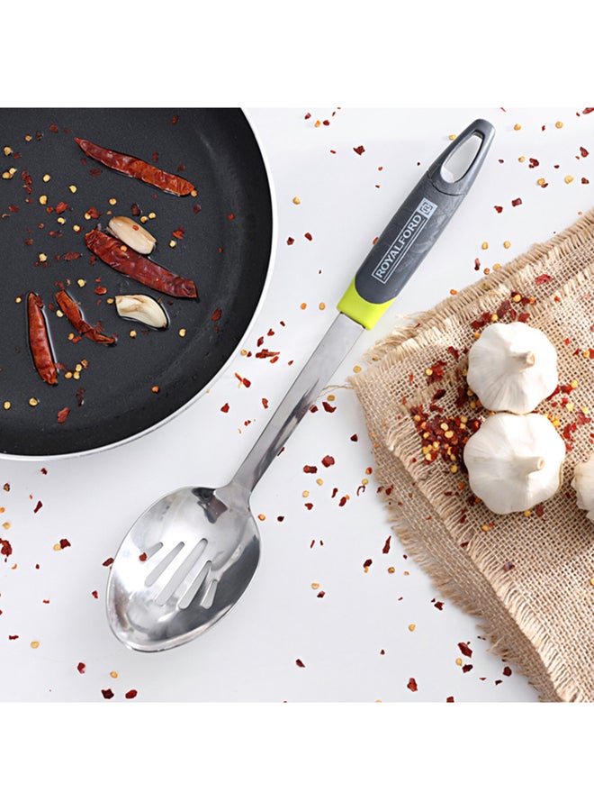 Royalford Slotted Spoon Multi Color Stainless Steel Gripped Abs Handle - Image 4