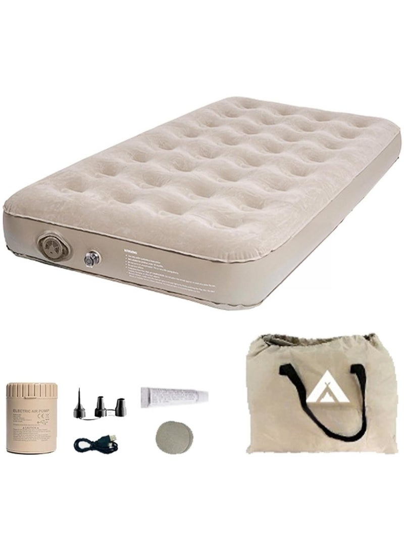 Generic Inflatable Air Mattress,Self-Inflating Sleeping Mats,Twin Air Bed with Built-in Pump, Blow Up Mattress 300lb Capacity, Inflation Airbed for Camping Home Trunk Bed Travel (Double Person/Low) - Image 1