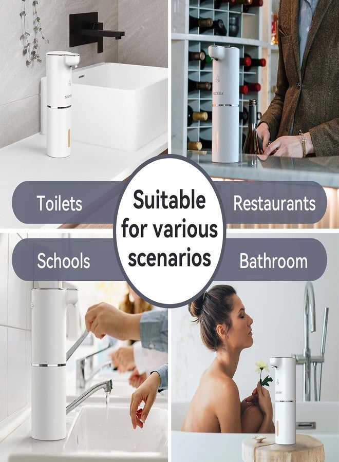 Secura Foaming Soap Dispenser, 10oz/300ml Touchless Automatic Soap Dispenser with Adjustable Volume Control, Rechargeable Hands Free Soap Dispenser for Kitchen, Bathroom White - Image 5