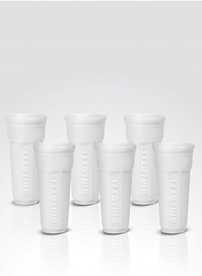Bialetti Y0TZ502 6 espresso cups, porcelain, white, 6 pieces (pack of 1), - Image 1