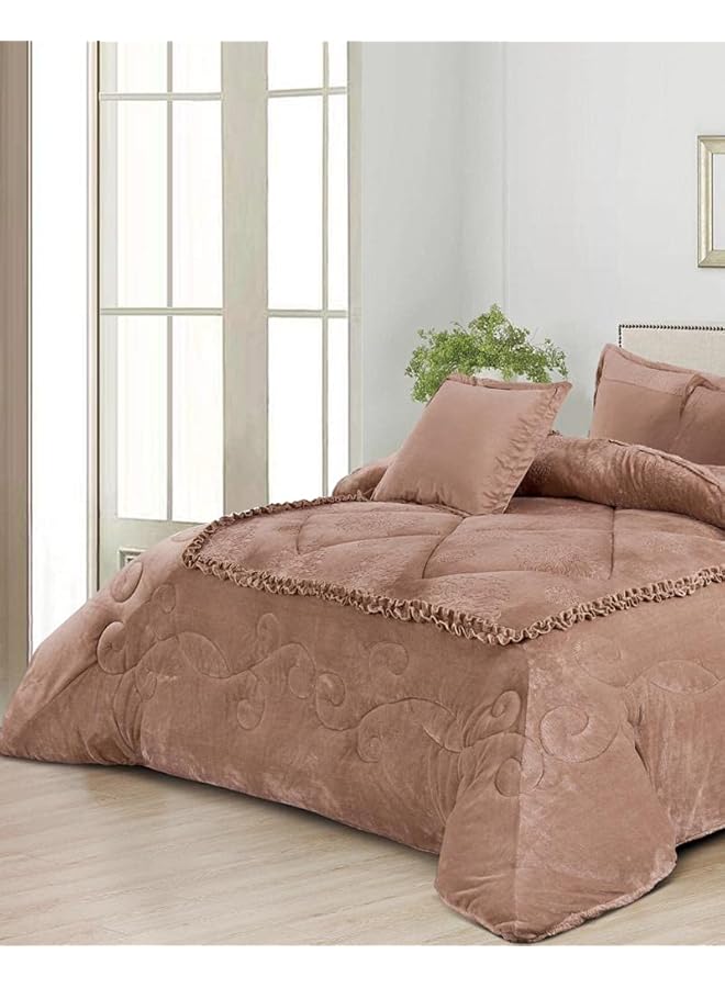 erorex Cozy And Warm Winter Velvet Fur Comforter Set Single Size 160 - Image 2
