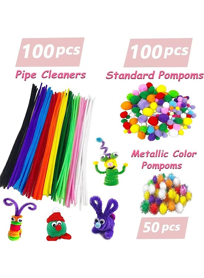 Beauenty Arts and Crafts Supplies for Kid, 1400+ PCS DIY Craft Box for Kids, Craft Art Supply Kit for Toddlers Kids Craft Supplies & Materials Age 3+ (Pink) - Image 2