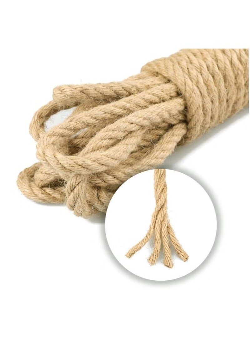 Unewshi 10M Jute Rope 10mm Natural Jute Twine Rustic Cord String for DIY Box Packing Wedding Decoration Bundling Wrapping Floristry Arts Crafts （2PCS） - Image 3