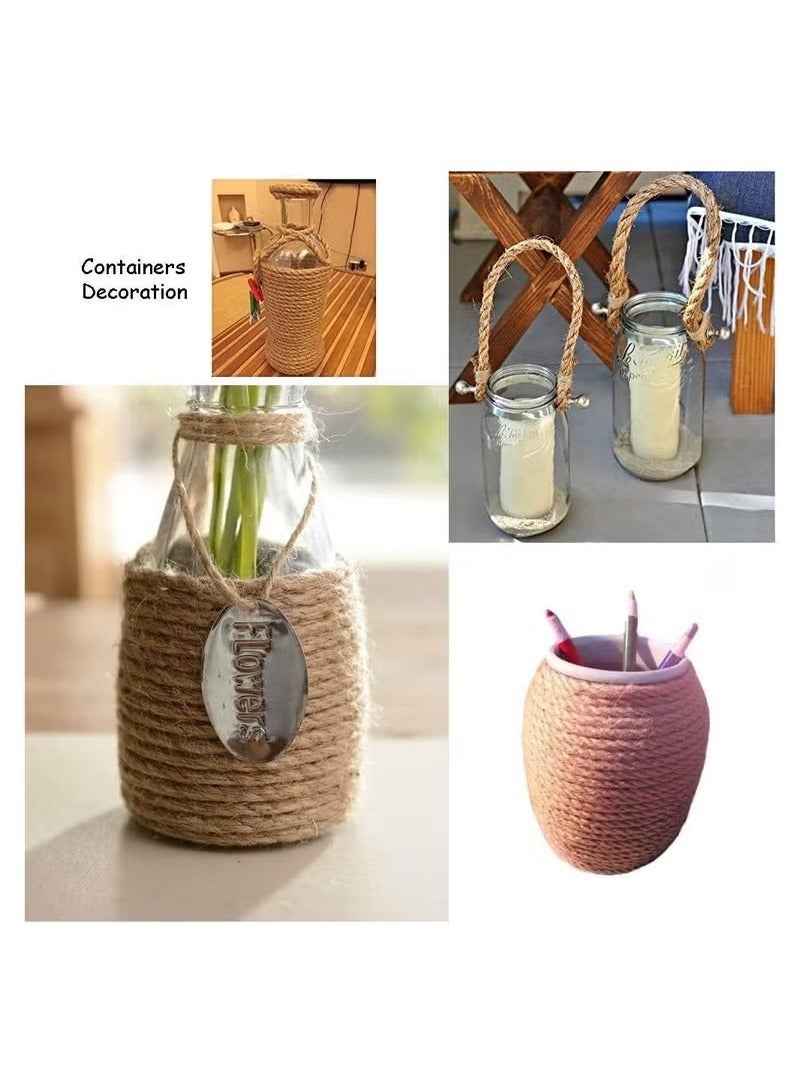 Unewshi 10M Jute Rope 10mm Natural Jute Twine Rustic Cord String for DIY Box Packing Wedding Decoration Bundling Wrapping Floristry Arts Crafts （2PCS） - Image 5