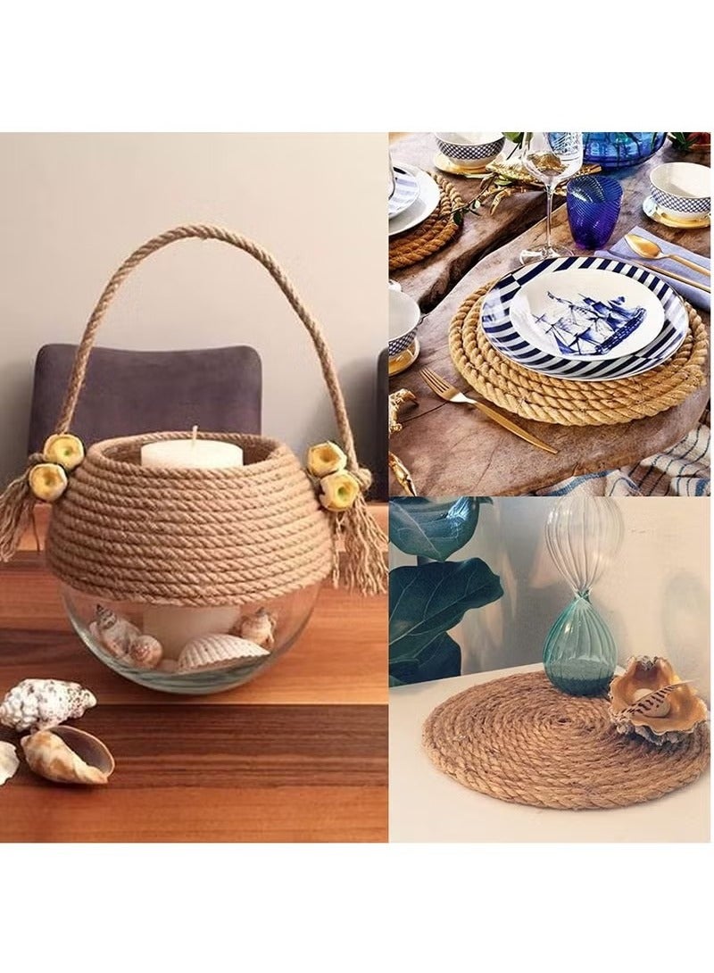 Unewshi 10M Jute Rope 10mm Natural Jute Twine Rustic Cord String for DIY Box Packing Wedding Decoration Bundling Wrapping Floristry Arts Crafts （2PCS） - Image 4